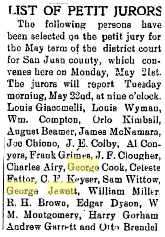 George Jewett clipping