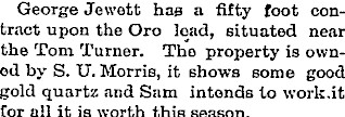 George Jewett clipping
