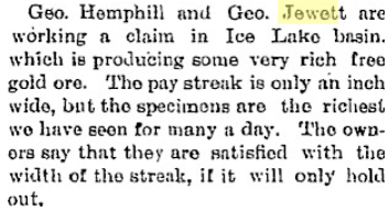 George Jewett clipping