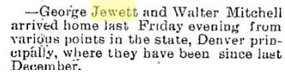 George Jewett clipping