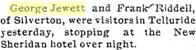 George Jewett clipping
