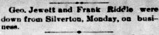 George Jewett clipping